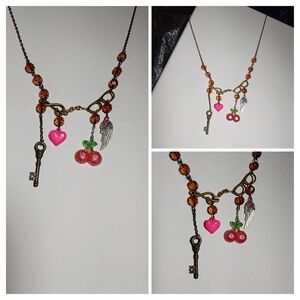 Charming Cherry Pendant Necklace